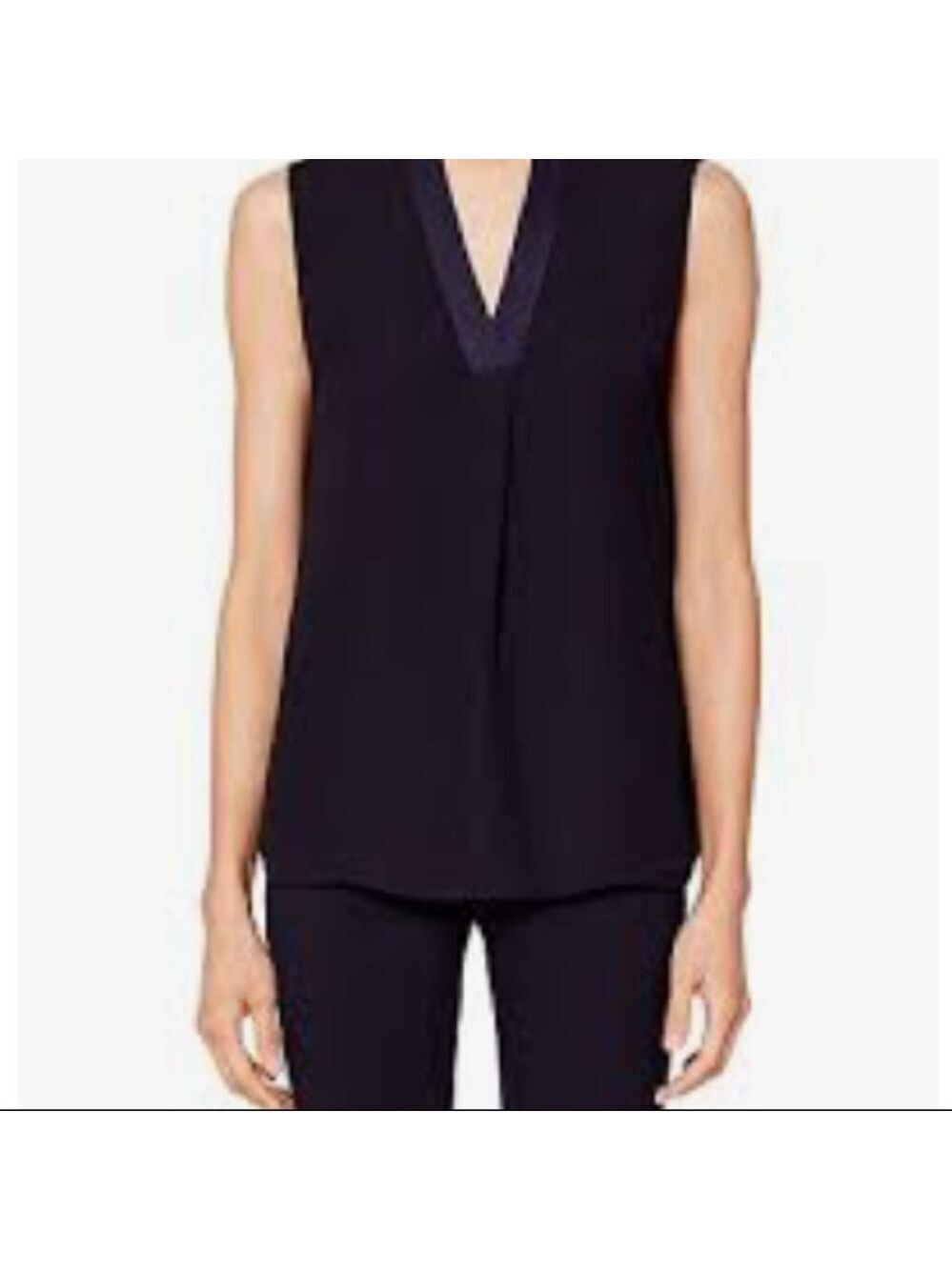 Ted Baker Giannah Navy Blue Sleeveless Top-Size 1